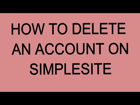 How to delete an account on simplesite