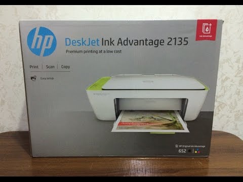 HP DeskJet Ink Advantage 2135 All-in-one Printer Unboxing