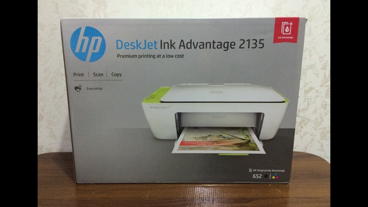 HP DeskJet Ink Advantage 2135 All-in-one Printer Unboxing - YouTube