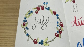 July 2021 Bullet Journal- Fruit Themed