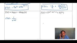 MAC2233 Test Ch 3 Review Question 1 (Derivative of Special Cases)