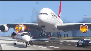 A380 Emergency Landing With Engine Failures [XP11] by airddiction 3,298 views 3 months ago 3 minutes, 46 seconds