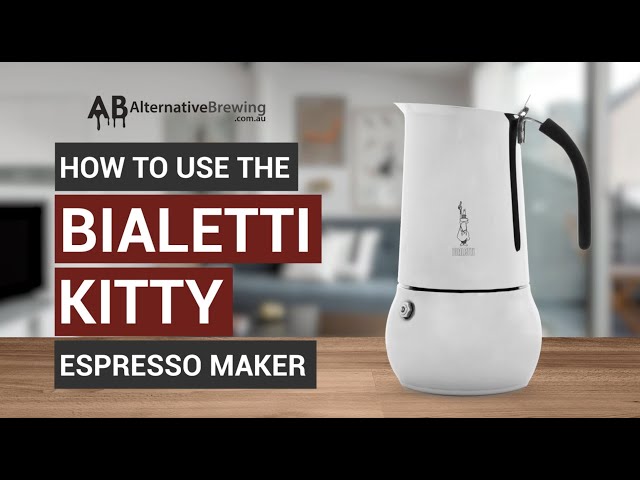 Bialetti Kitty 4 Cup Stainless Steel Stovetop Espresso Coffee Maker