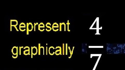 Represent 4/7 graphically . Graphic representation of fractions, graph