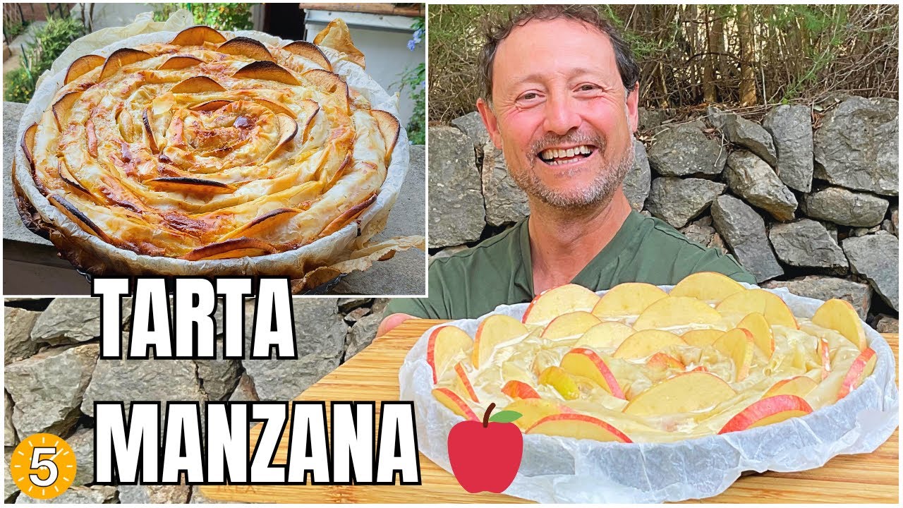 TARTA DE MANZANA ¡DELICIOSA! Cremosa y Crujiente a la vez 👍🏻 - Recetas de Guille en 5 Minutos