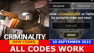 Criminality Codes (December 2023) - Roblox