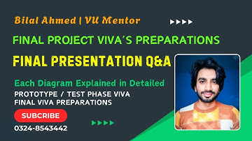 Final Presentation (Module 7 Part 1) Viva Preparations Final Project CS619 Prototype and Final Viva