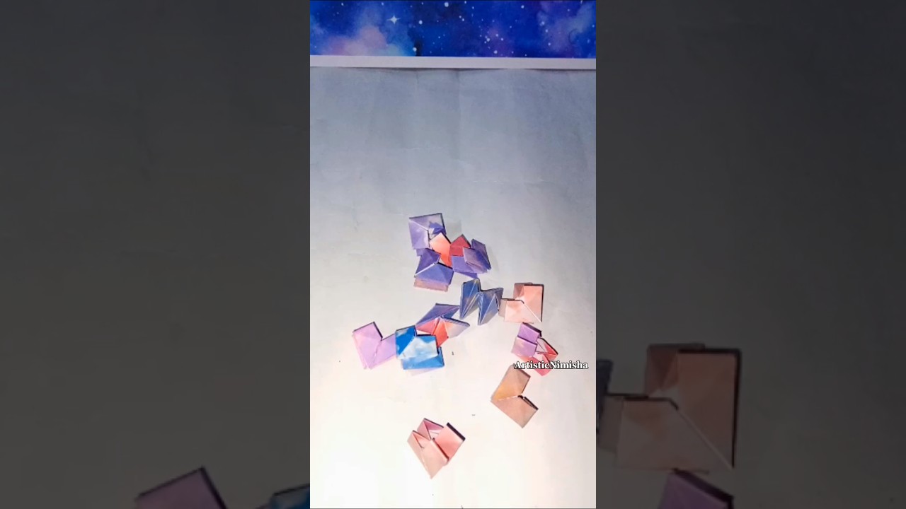 💙Mini Origami hearts Paper Craft | Satisfying Craft💙💛💚💜🧡❤️💕 Video#origamipaper#paperfolding