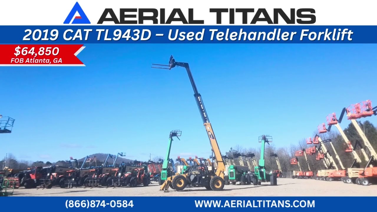FOR SALE: 2019 CAT TL943D Telehandler Forklift | Low Hours | $64,850