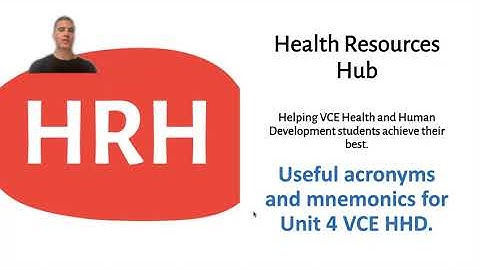 Useful acronyms and mnemonics for Unit 4 VCE Health and Human Development (HHD).
