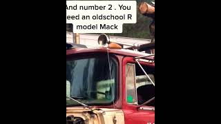 Oldschool R model Mack Doing logging #mack #oldschool #logging #fyp #truck #fypシ #shorts
