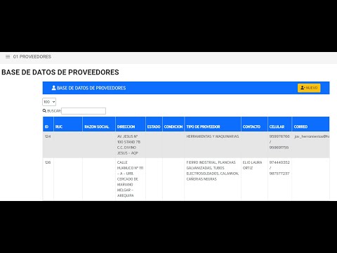 BASE WEB DE PROVEEDORES PARA GESTOR DE ORDENES DE COMPRA Y SERVICIO