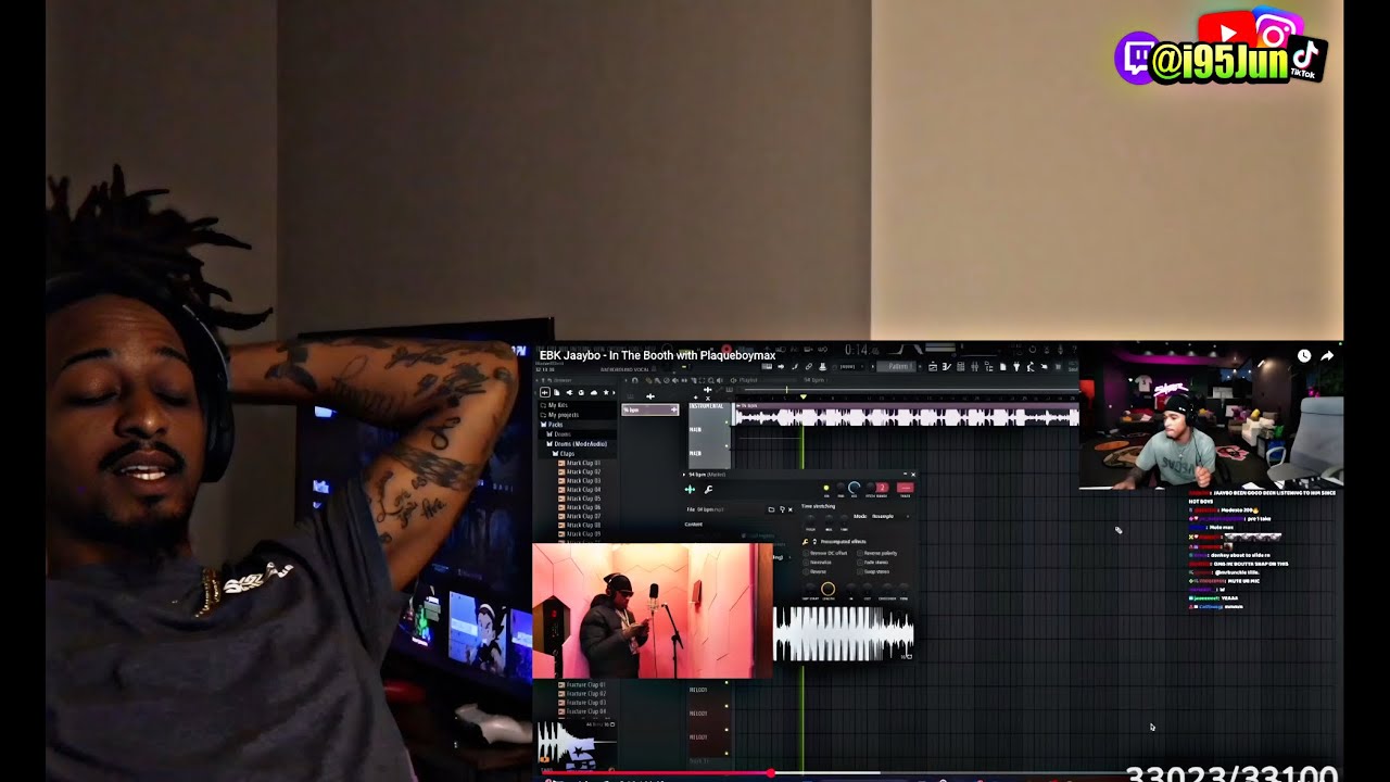 @I95 Jun reacts to EBK Jaaybo - In The Booth with Plaqueboymax