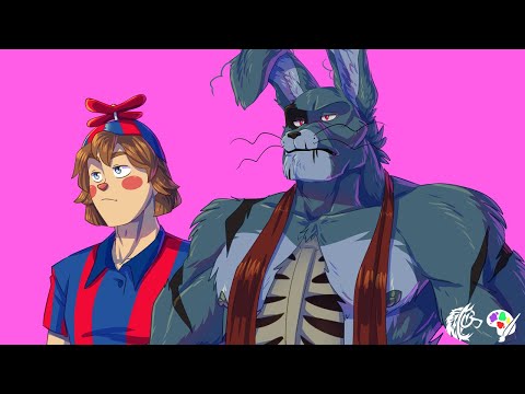 Buff Nightmare Bonnie + Handsome Balloon Boy - Speedpaint