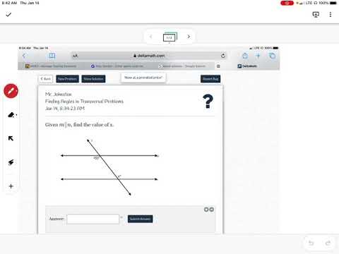 Delta Math (Transversals) Help