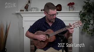 Luna Henna Dragon Mahogany Baritone Ukulele w/ Preamp