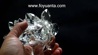 Athlete Statistics FLH30 4 inch crystal lotus flower feng shui crystal