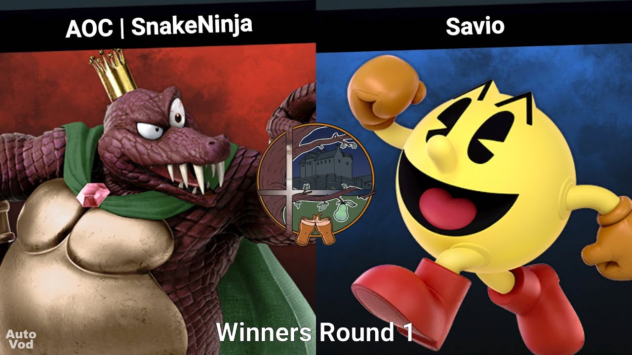 AOC | SnakeNinja (King K Rool, Steve) vs Savio (Pac-Man, ROB) - Tavern Brawl 34 Winners Round 1