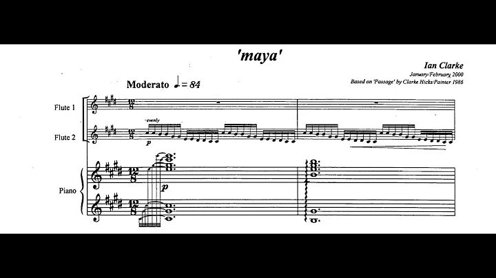 Ian Clarke - Maya (for 2 Flutes and Piano) (with Score)