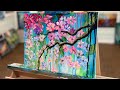 HOW To Paint A DRIPPY CHERRY BLOSSOM PAINTING 🌸🌺🌸 Step By Step Tutorial