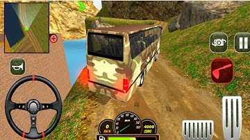 Uphill Army Bus Driving Simulator Games - Android Gameplay