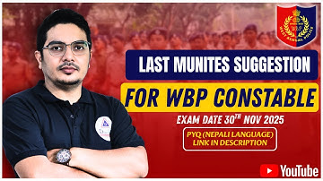 WBP Constable 2025 – Last Minute Suggestions 🔥 Final Strategy Before Exam | Must Watch | PRAVIN SIR