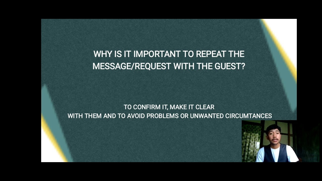 EC-3 home economics (HOW DO YOU HANDLE GUEST REQUEST & COMPLAINS)