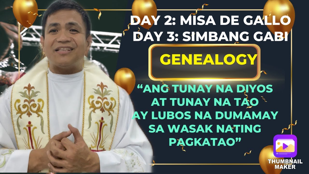 DEC 17, MATTHEW 1:1-17, Genealogy, JESUS: TRUE GOD AND TRUE MAN: #TapatsaPangako #Genealogy