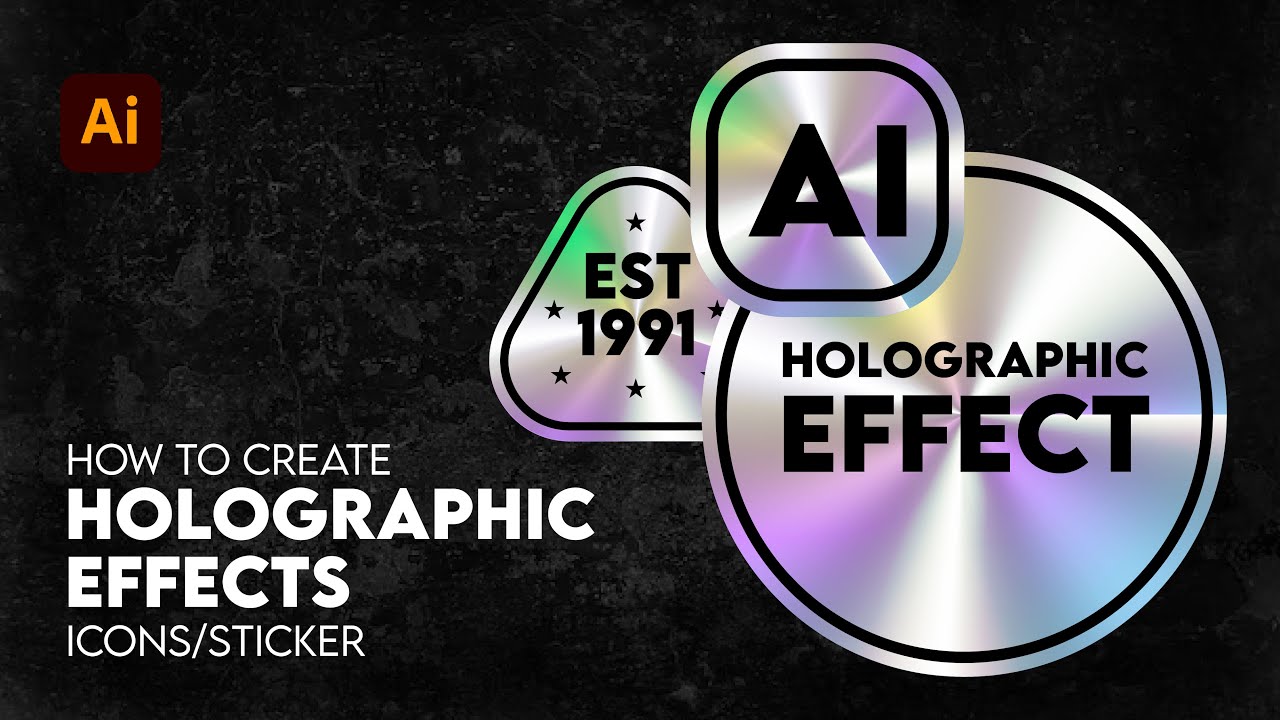 Holographic Effect Tutorial: Circles, Textures & Backgrounds - YouTube