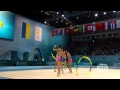 2013 Rhythmic Worlds - Kiev, Ukraine - Group Final 3 Balls/2 Ribbons - We are Gymnastics!