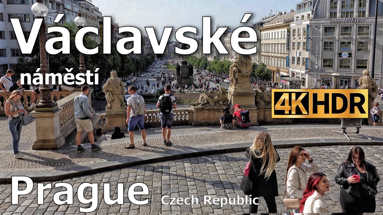 Walking Tour | Prague - Václavské náměstí | 4K HDR