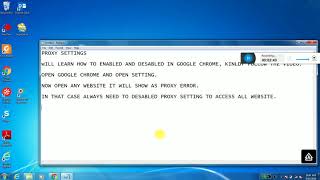 How To Change Proxy Settings - Google Chrome- Win 7