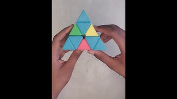 How to make pyraminx checkerboard pattern || 🔼 #shorts #shortvideos