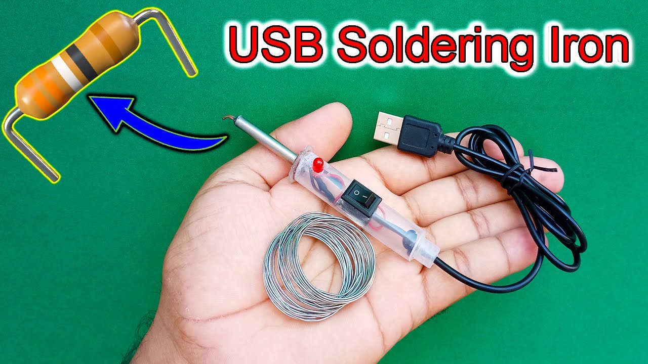 køleskab voks lunken How To Make A USB Soldering Iron Using Resistor At Home| USB Soldering Iron  | DC Mini Soldering Iron - YouTube