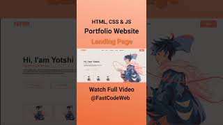 Learn to Create Portfolio Website Using HTML &amp; CSS | Fast Code