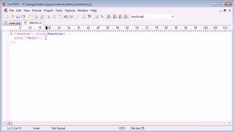 jQuery Tutorial   15   Submit selector