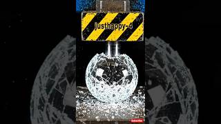 Crystal Glass y front-facing. Press head with hazard stripes and “justhappy-4 #satisfying #reels
