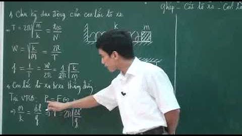 Chu kỳ dao động con lắc lò xo - Cắt, ghép lò xo trên mặt phẳng nghiêng - phần 1