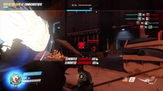 Overwatch Hanzo quad kill (The dragon is sated trophy)