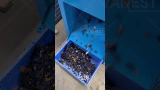 ♻️Crush Old Clothes Fast! V-EB500 Blue Textile Densifier Shredding Waste Garments