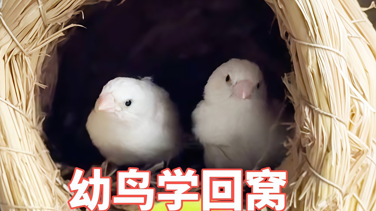 珍珠鸟爸妈教幼鸟回巢了，原来鸟和咱们这么像，都烦教孩子学习😂😂😂【蒙面鸟哥】