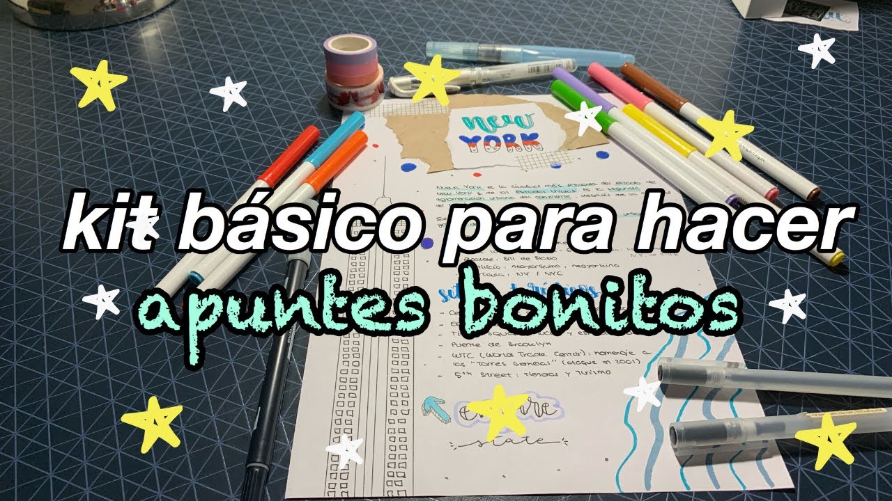kit básico para hacer apuntes bonitos