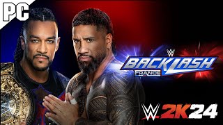WWE 2K24 Damian Priest vs Jey Uso - World Heavyweight Championship - Backlash 2024 France Gameplay