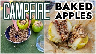 Easy Camping Dessert Over The Campfire - Baked Apples