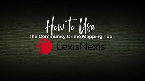 How to Use the Community Crime Mapping Tool
