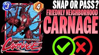 FRIENDLY NEIGHBORHOOD CARNAGE  🔴Details & Mechanics | Snap or Pass | Marvel Snap