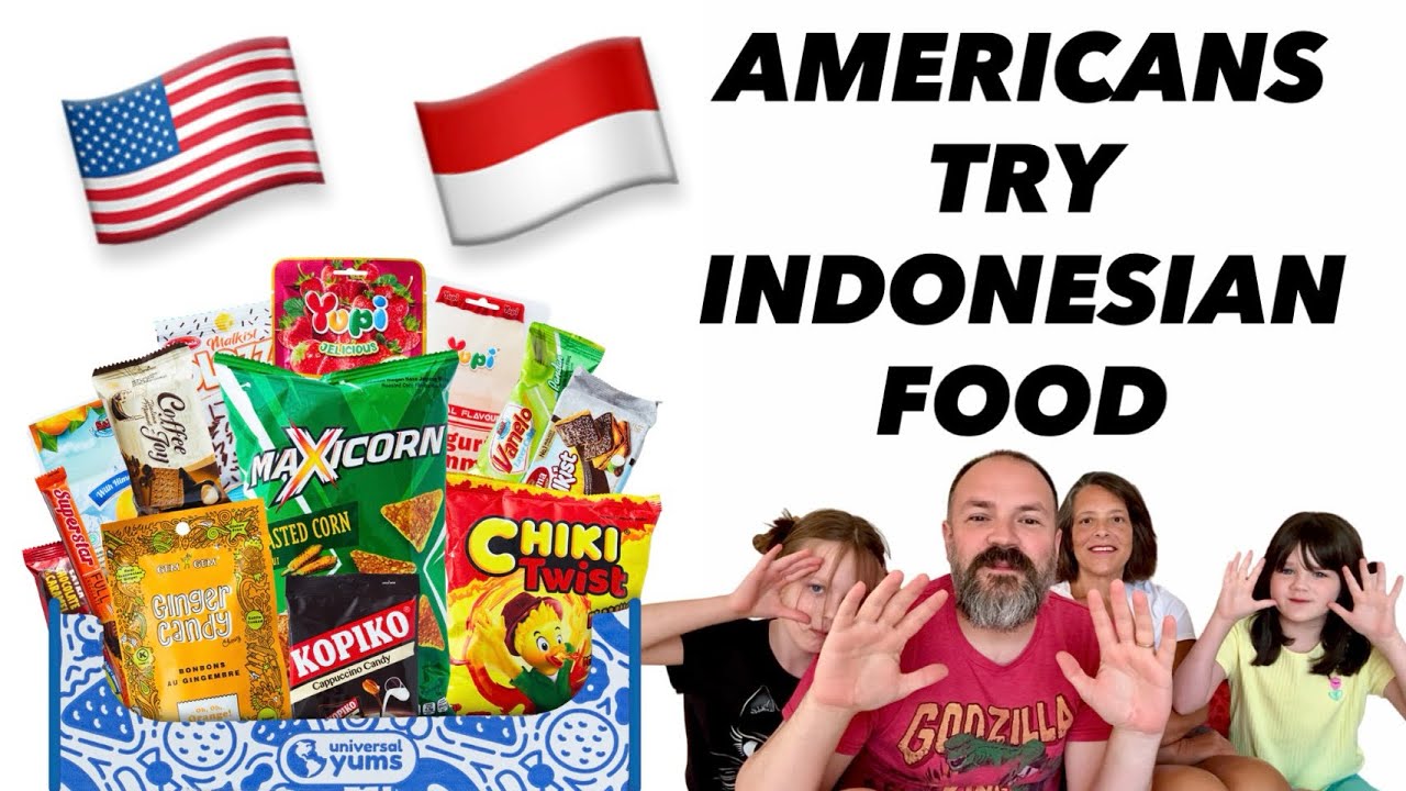 AMERICANS Eat SNACKS from INDONESIA | INDONESIAN FOOD | Universal Yums | international food | 🇺🇸 🇮🇩
