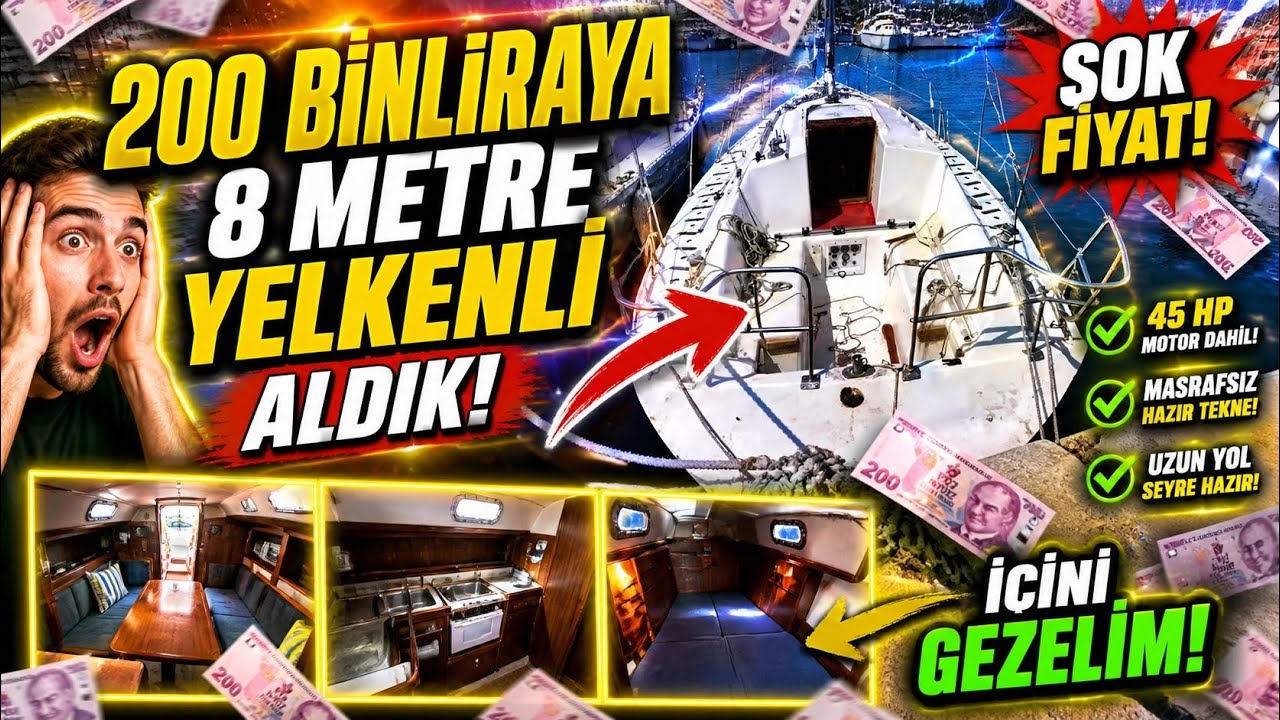 200 BİNLİRAYA YELKENLİ SATIN ALDIK SON DURUMU NASIL OLMUŞ? #tekne #teknedeyaşam #balıktaysanözgürsün