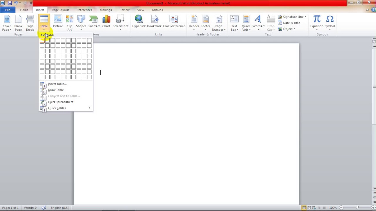 how to create table without using mouse - YouTube
