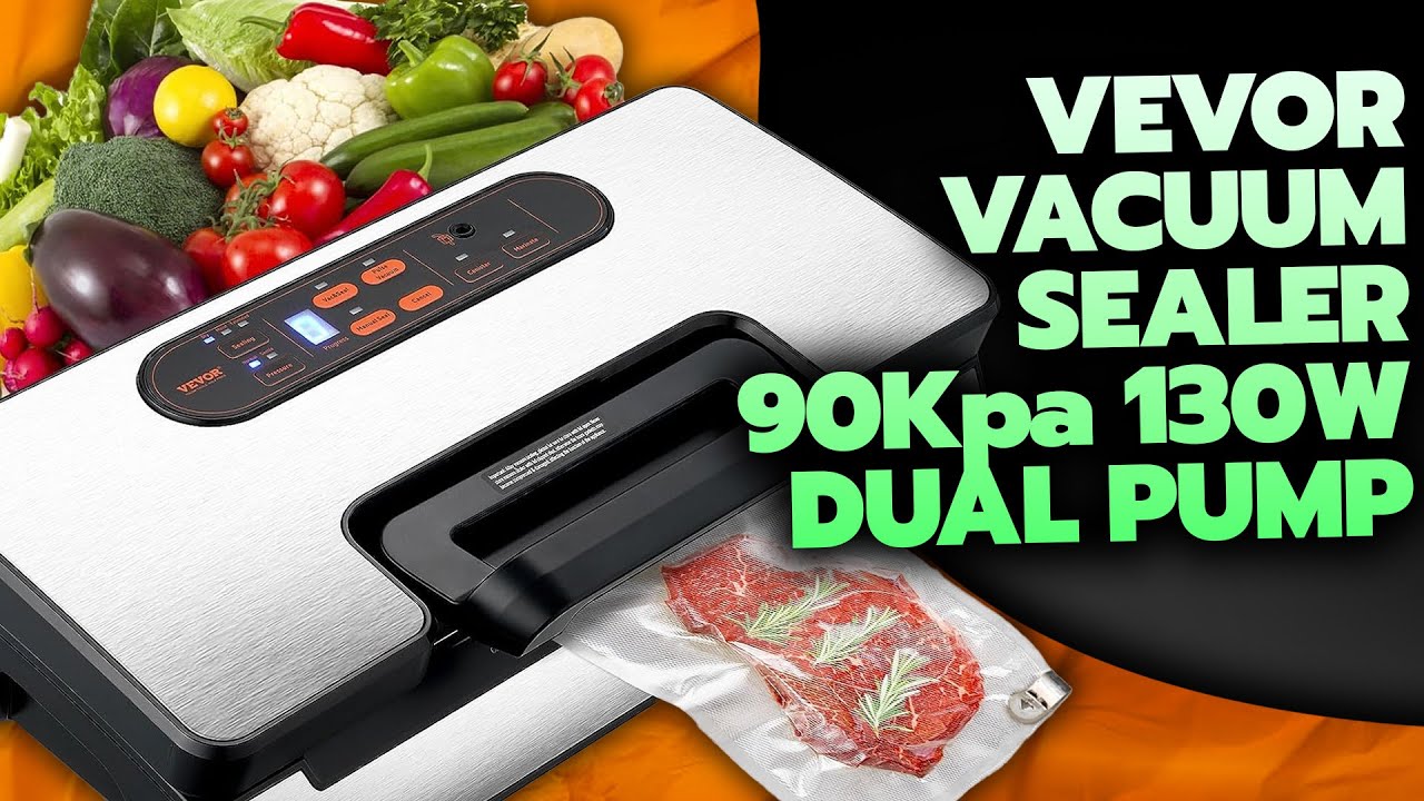 VEVOR Vacuum Sealer Machine Food Preservation Storage Saver 80Kpa with Seal  Bag